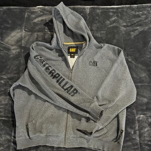 Caterpillar Gray Zip Up Sweater for Men